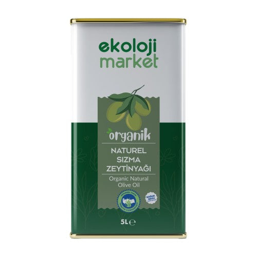 Organik Soğuk Sıkım Zeytinyağı Teneke 5 Lt
