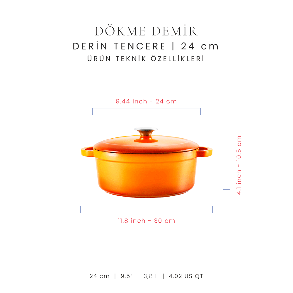 Voeux 24 cm Derin Tencere