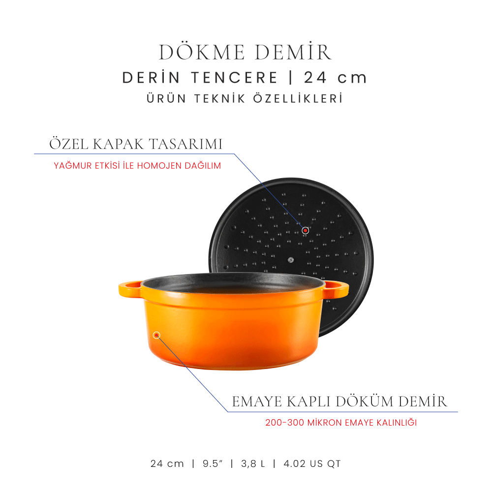 Voeux 24 cm Derin Tencere