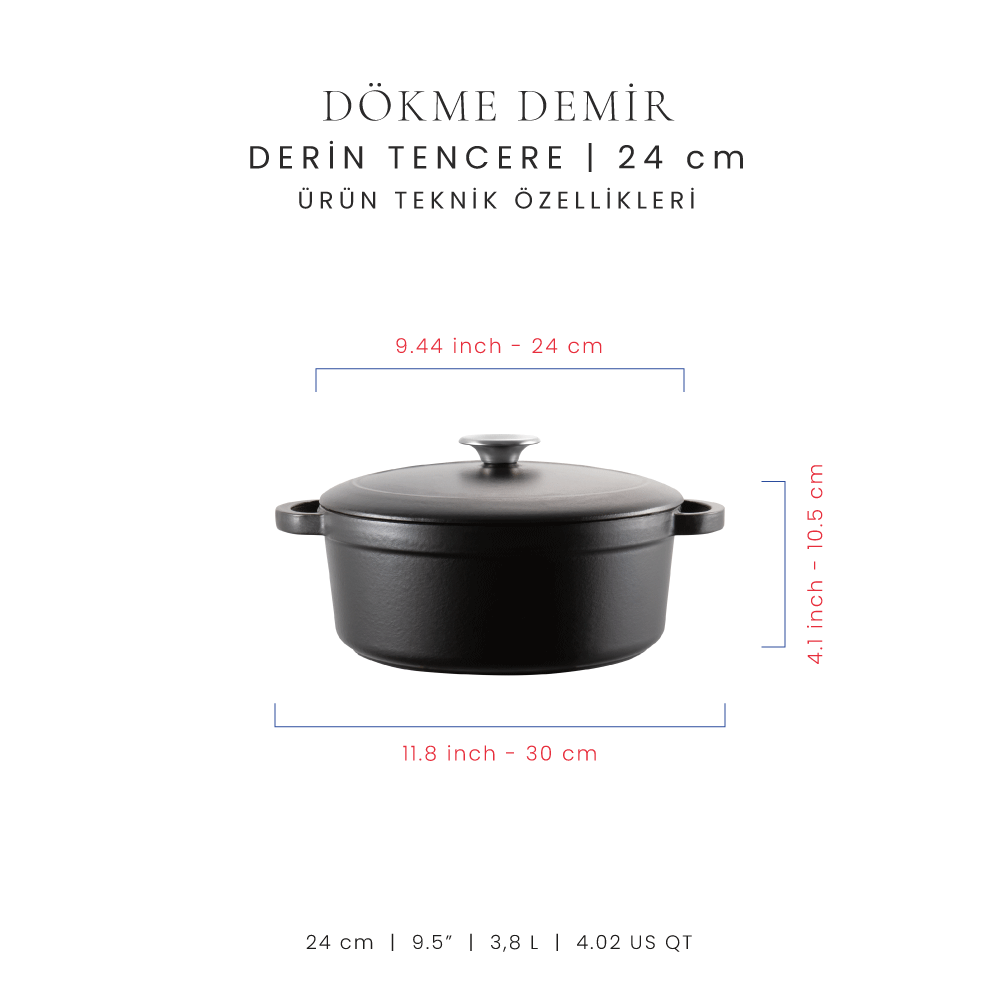 Voeux 24 cm Derin Tencere