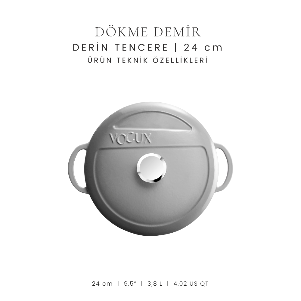 Voeux 24 cm Derin Tencere