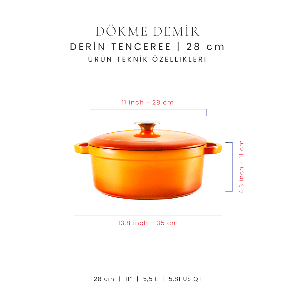 Voeux 28 cm Derin Tencere