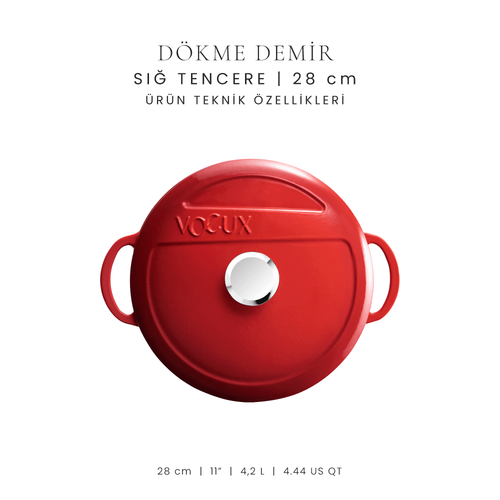 Voeux 28 cm Sığ Tencere