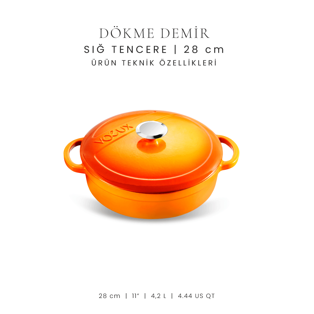 Voeux 28 cm Sığ Tencere