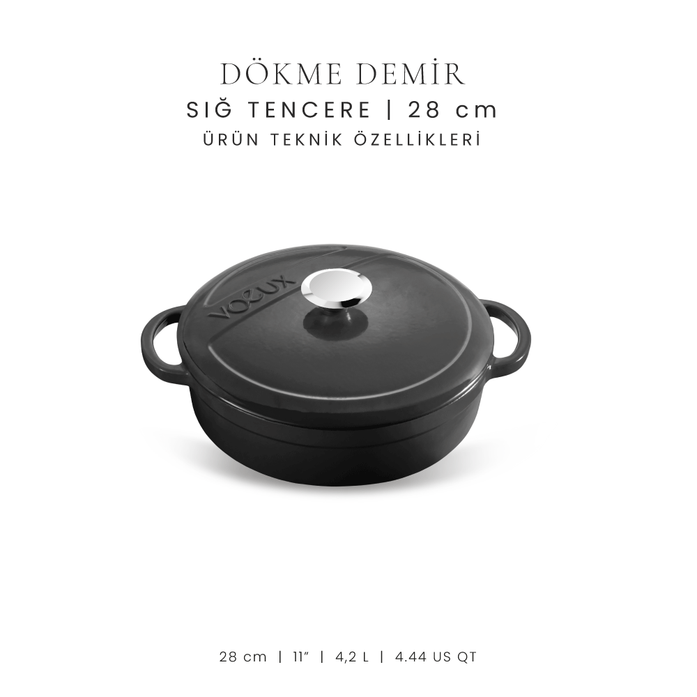 Voeux 28 cm Sığ Tencere