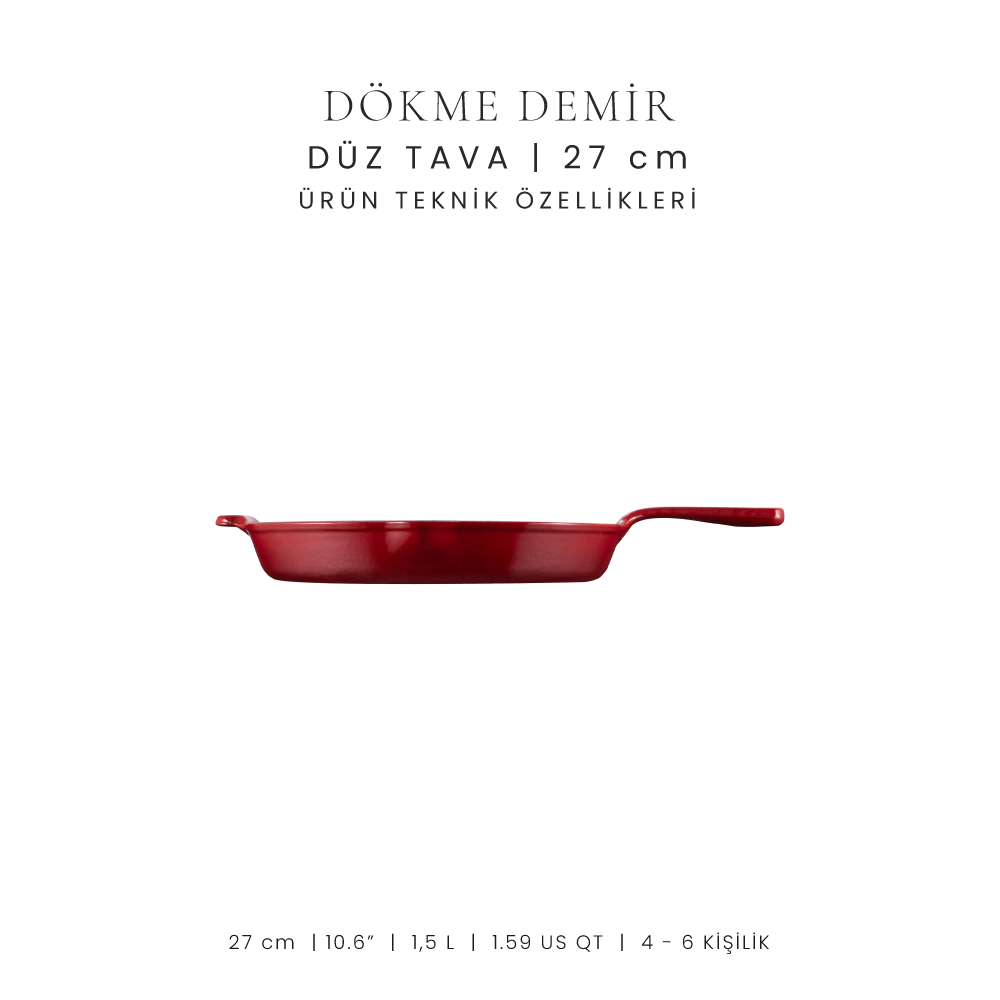 Voeux 27 cm Düz Tava