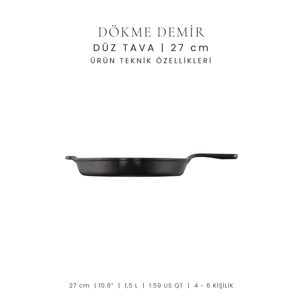 Voeux 27 cm Düz Tava