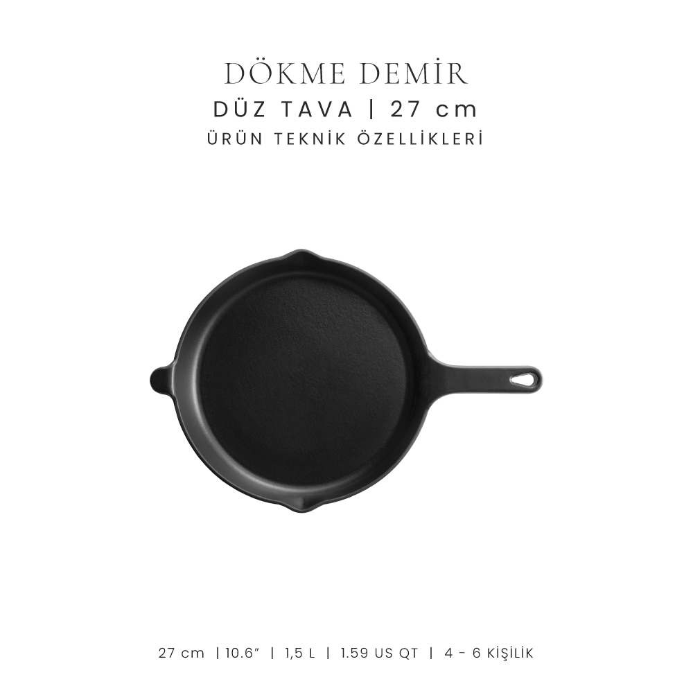 Voeux 27 cm Düz Tava