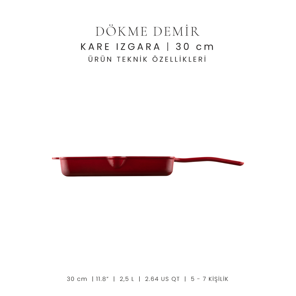 Voeux 30 Cm Kare Izgara Tava