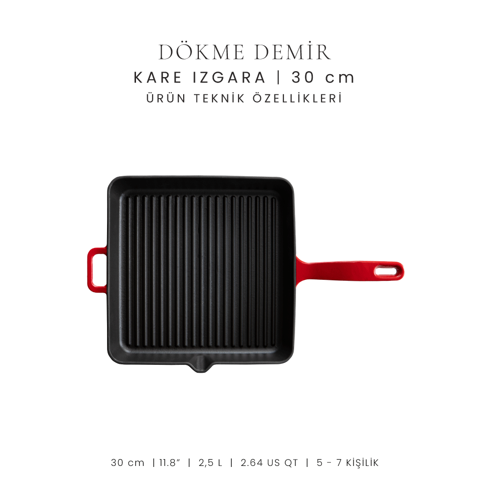 Voeux 30 Cm Kare Izgara Tava