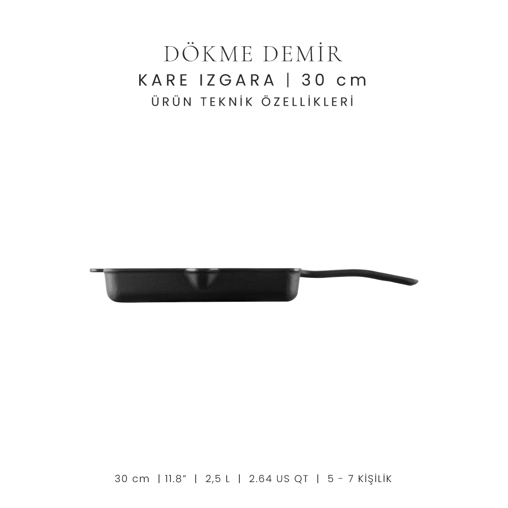 Voeux 30 Cm Kare Izgara Tava