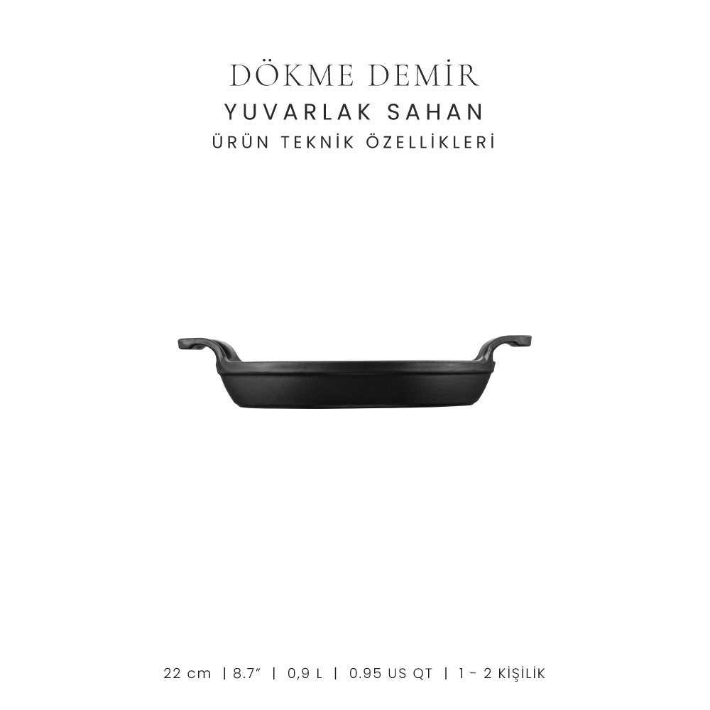 Voeux 22 cm Yuvarlak Sahan