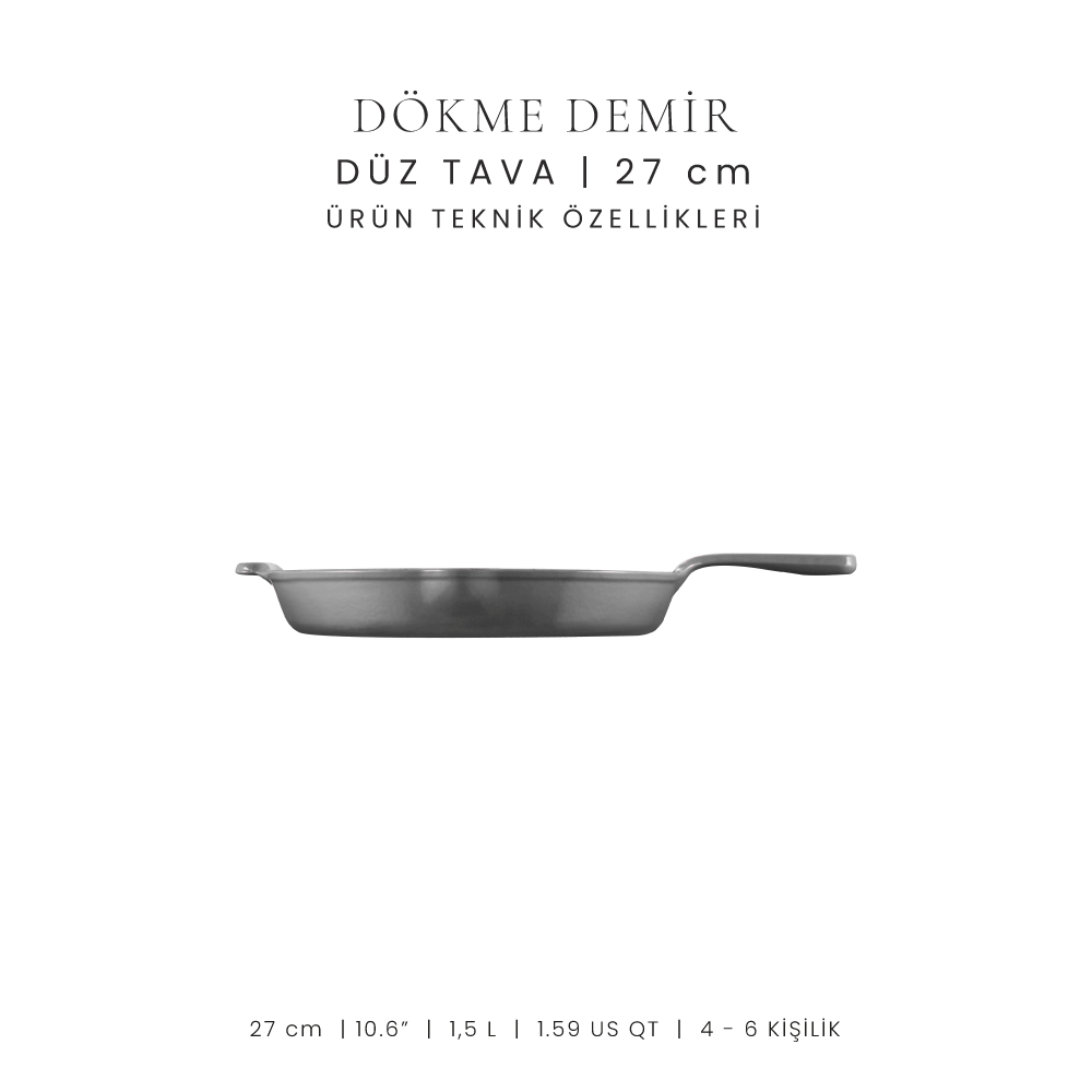 Voeux 27 cm Düz Tava