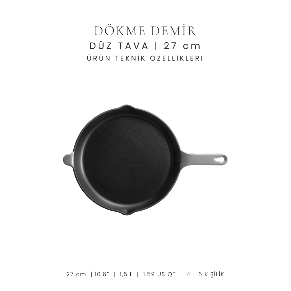 Voeux 27 cm Düz Tava