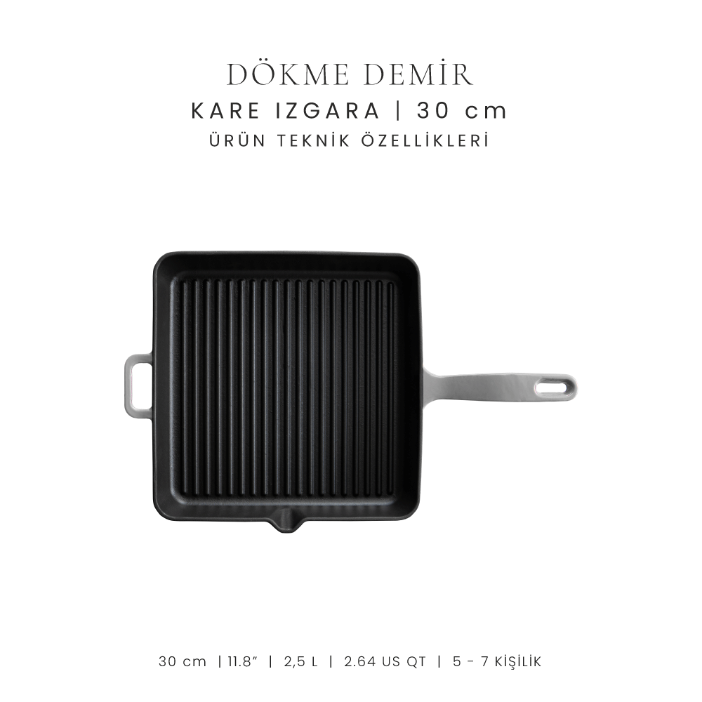 Voeux 30 Cm Kare Izgara Tava