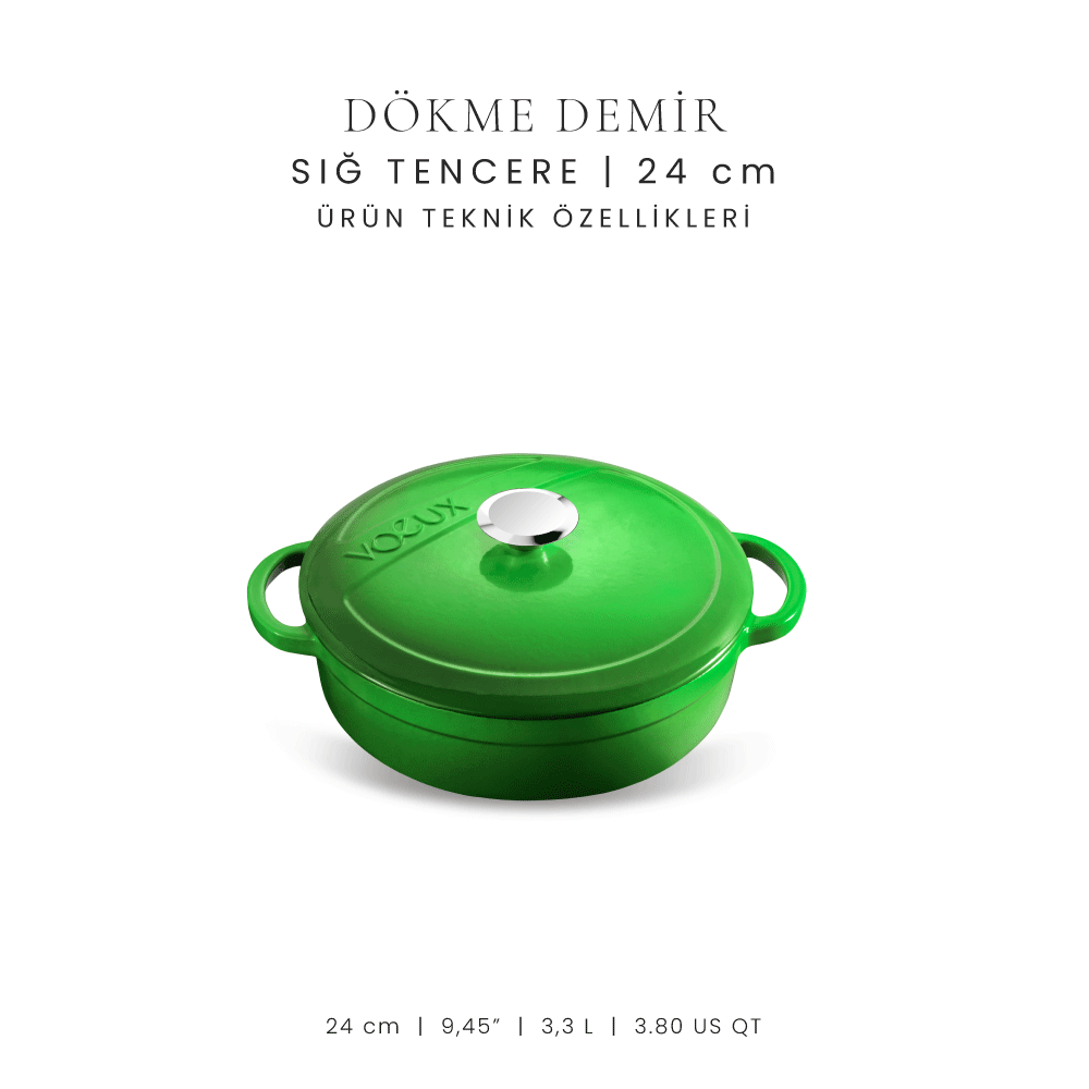 Voeux 24 cm Sığ Tencere