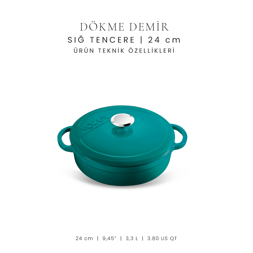 Voeux 24 cm Sığ Tencere