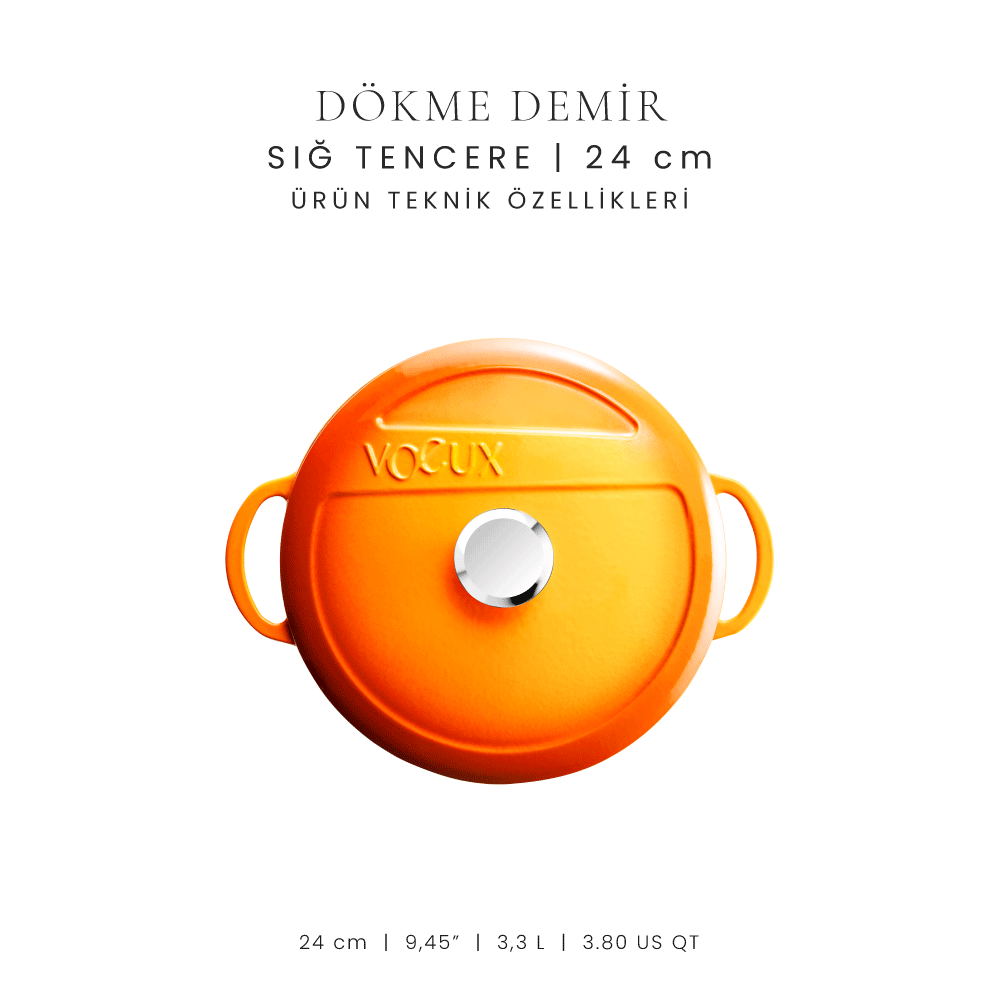 Voeux 24 cm Sığ Tencere