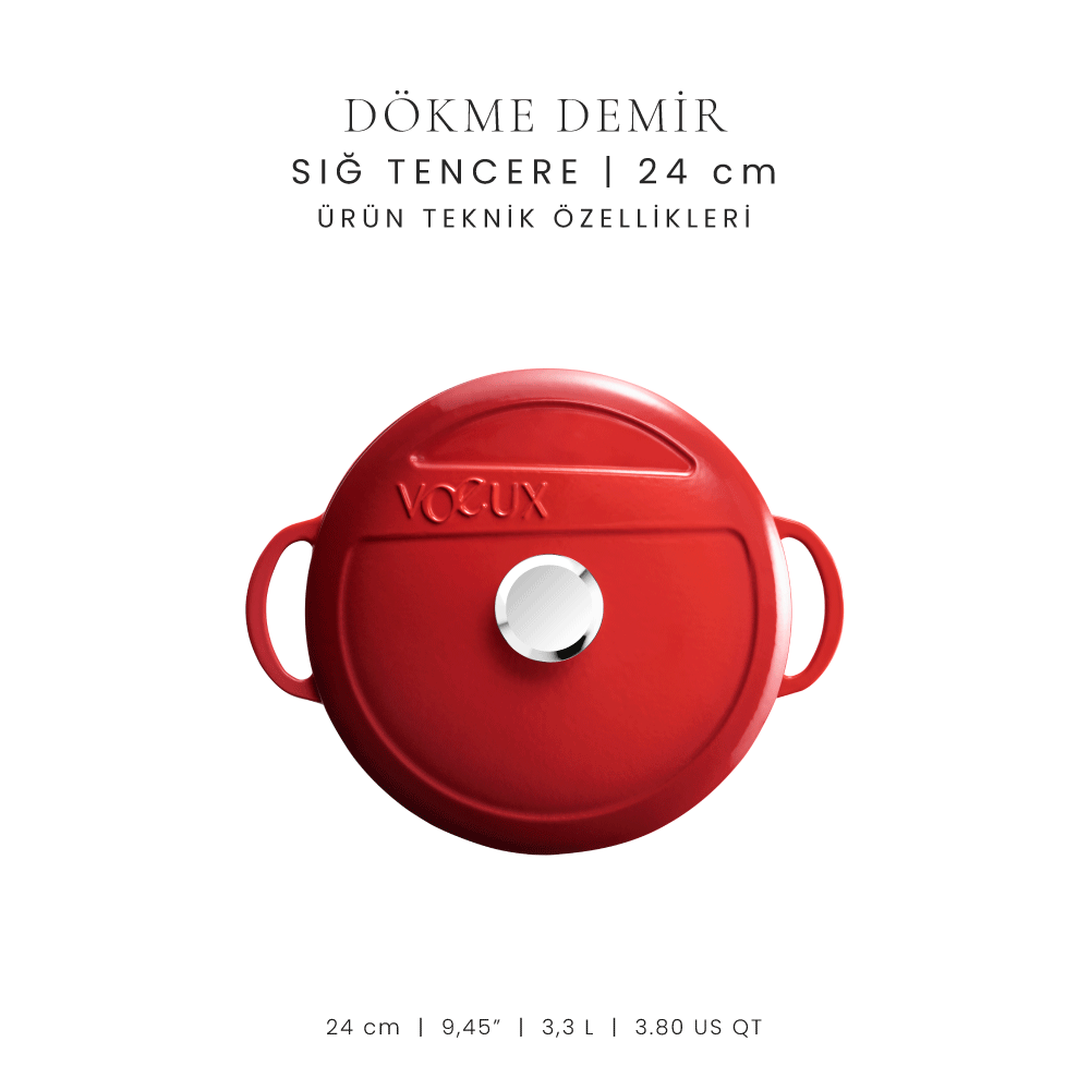 Voeux 24 cm Sığ Tencere