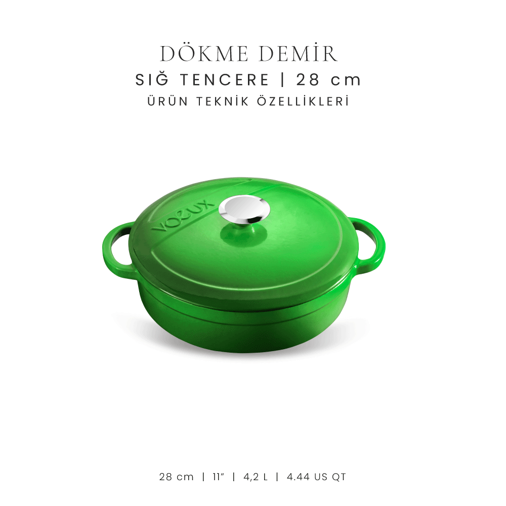 Voeux 28 cm Sığ Tencere