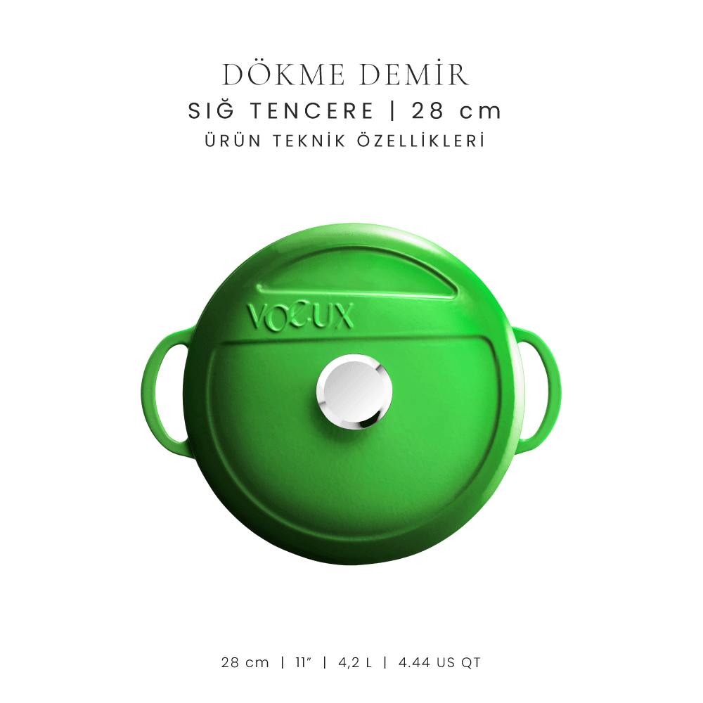 Voeux 28 cm Sığ Tencere