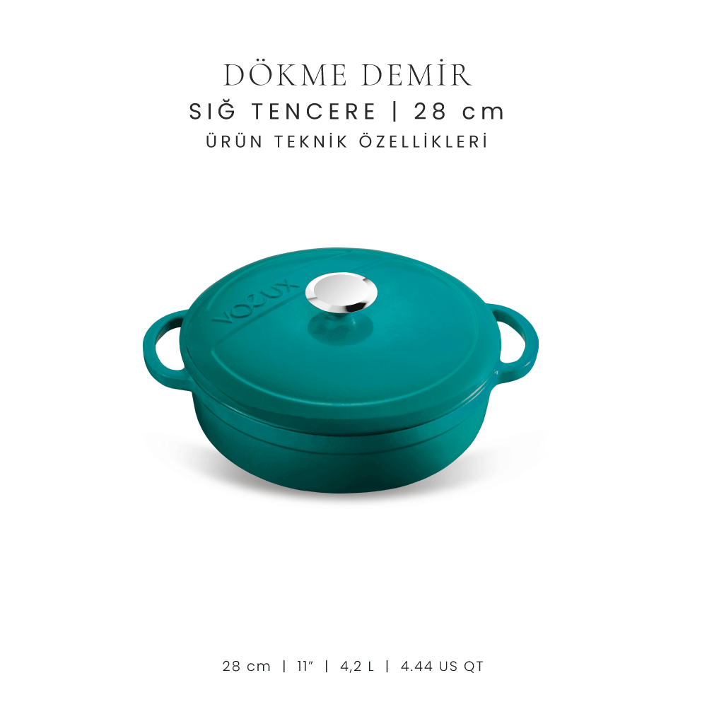Voeux 28 cm Sığ Tencere