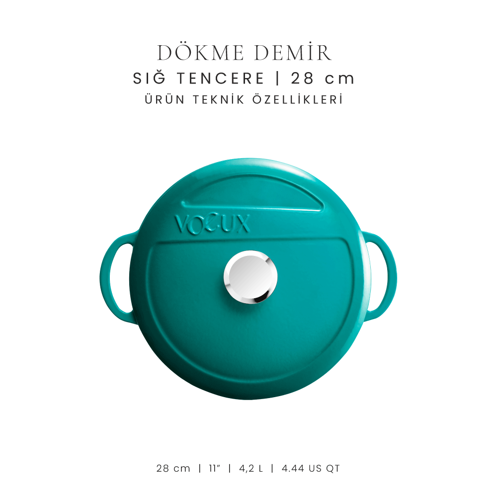 Voeux 28 cm Sığ Tencere