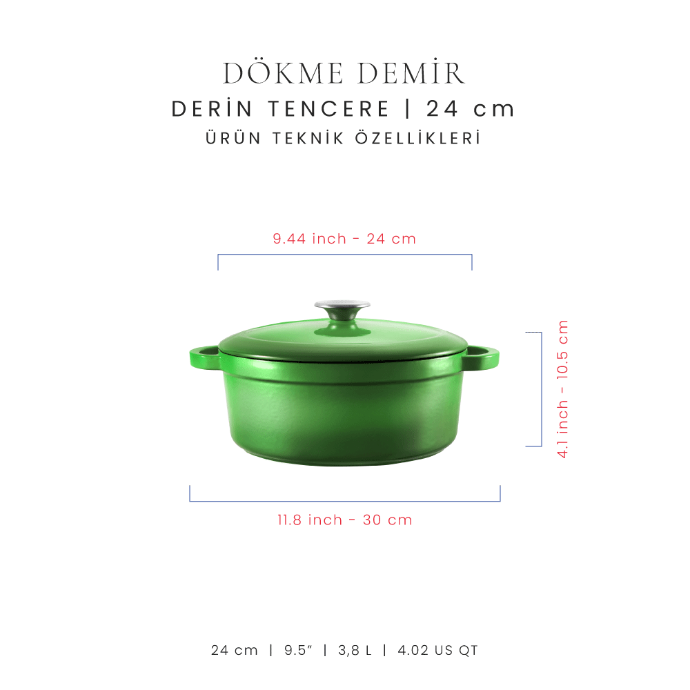 Voeux 24 cm Derin Tencere