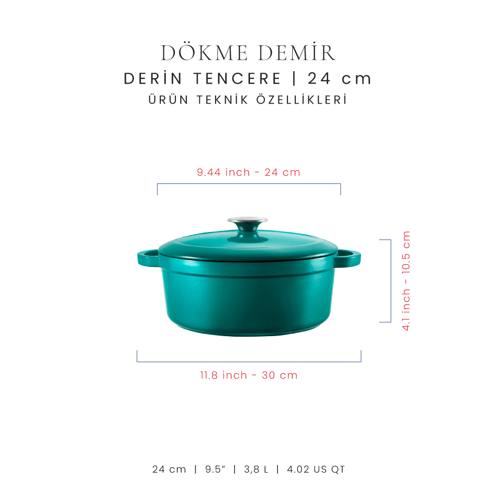 Voeux 24 cm Derin Tencere