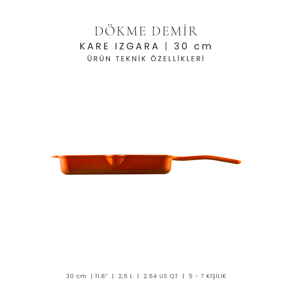 Voeux 30 Cm Kare Izgara Tava