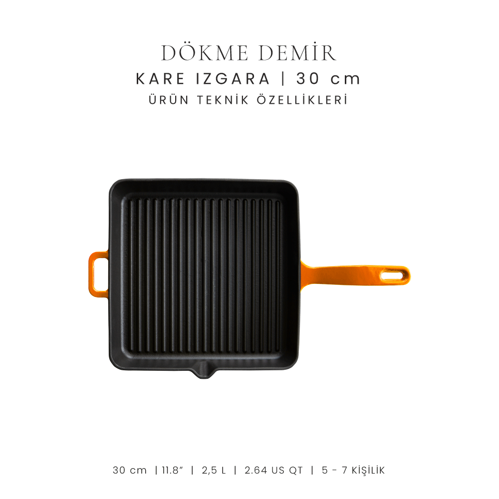Voeux 30 Cm Kare Izgara Tava