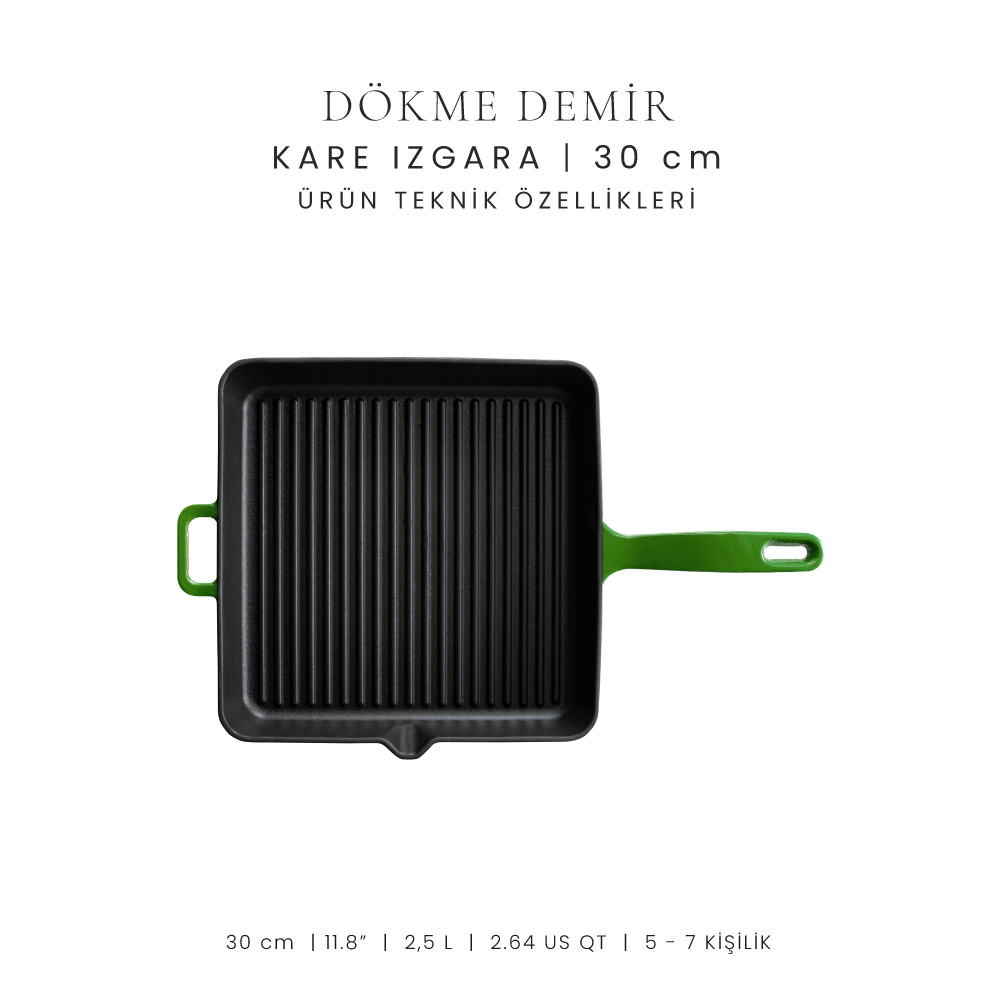 Voeux 30 Cm Kare Izgara Tava