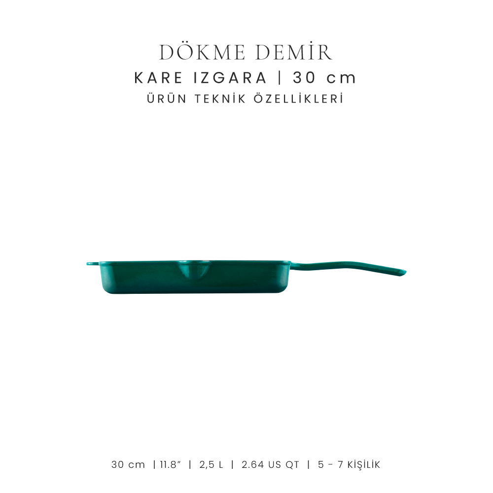 Voeux 30 Cm Kare Izgara Tava