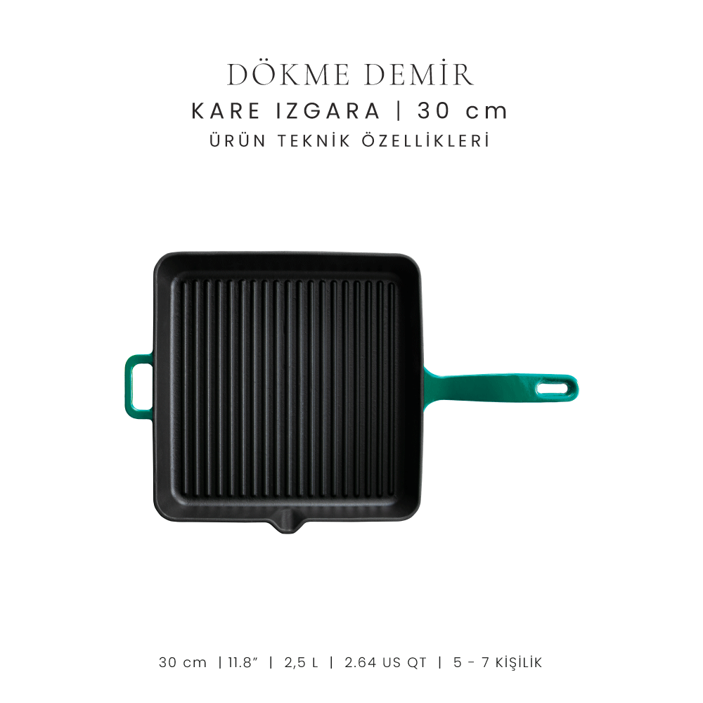 Voeux 30 Cm Kare Izgara Tava