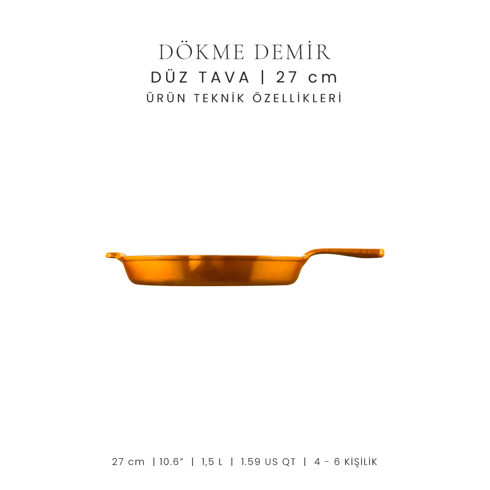 Voeux 27 cm Düz Tava