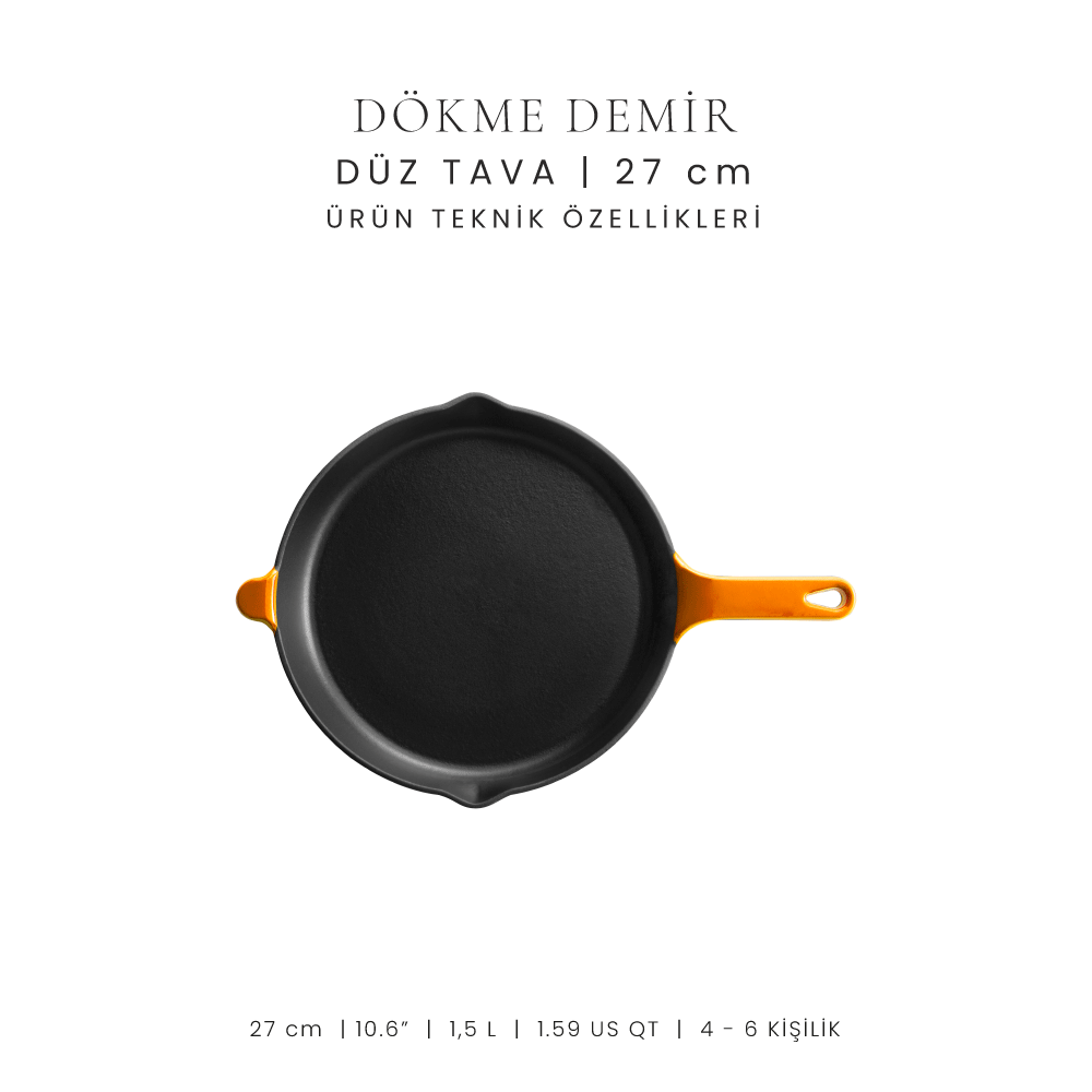 Voeux 27 cm Düz Tava