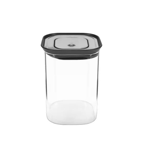 Lurch - 1,100 ml Borosilikat Cam Saklama Kabı, Paslanmaz Çelik Vakum Valfli Kapak - 240841
