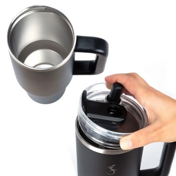 Lurch - “Big Cup” 1.2 L Lila, Paslanmaz Çelik Termos - Uzatılabilir Pipetli, Çift Cidarlı, Sızdırmaz - 270973