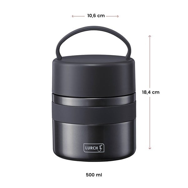 Lurch - "Iso-Pot" 500 ml Metalik Gri, Paslanmaz Çelik - Çift Cidarlı Yemek Termosu - 240847