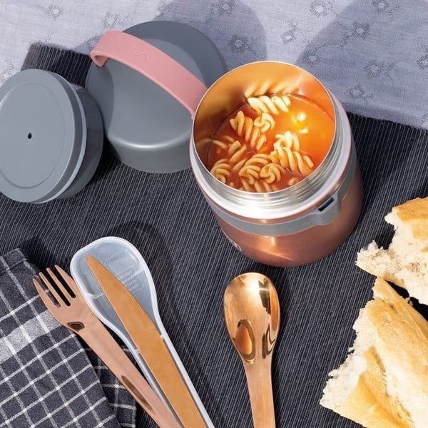 Lurch - "Iso-Pot" 500 ml Metalik Pembe, Paslanmaz Çelik - Çift Cidarlı Yemek Termosu - 240845