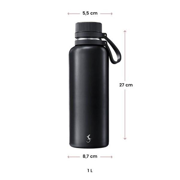 Lurch - “Outdoor” 1 L Mat Siyah, Paslanmaz Çelik Termos - Çift Cidarlı, Sızdırmaz - 270980