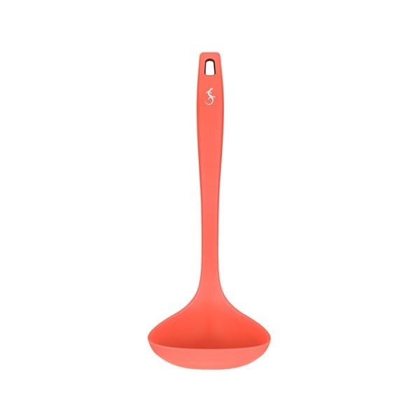 Lurch - Platin Silikon Çorba Kepçesi 28 cm Somon - Yanmaz, Yapışmaz, Bükülmez, Çizmez, Tat ve Koku Bırakmaz - 240072