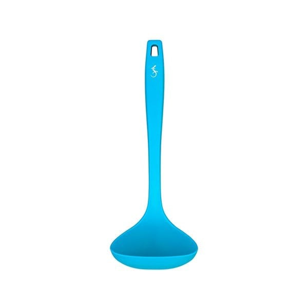 Lurch - Platin Silikon Çorba Kepçesi 28 cm Mavi - Yanmaz, Yapışmaz, Bükülmez, Çizmez, Tat ve Koku Bırakmaz - 240112