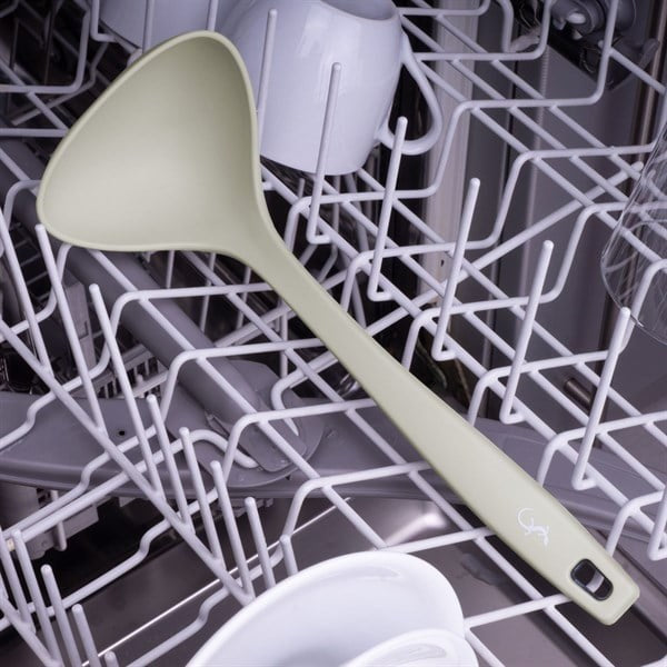 Lurch - Platin Silikon Çorba Kepçesi 28 cm Açık Gri -  Yanmaz, Yapışmaz, Bükülmez, Çizmez, Tat ve Koku Bırakmaz - 240012