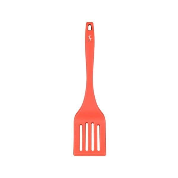 Lurch - Platin Silikon Delikli Spatula 32,5 cm Somon - Yanmaz, Yapışmaz, Bükülmez, Çizmez, Tat ve Koku Bırakmaz - 240063