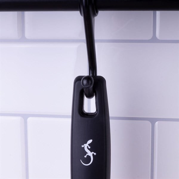 Lurch - Platin Silikon Delikli Spatula 32,5 cm Siyah - Yanmaz, Yapışmaz, Bükülmez, Çizmez, Tat ve Koku Bırakmaz - 240603