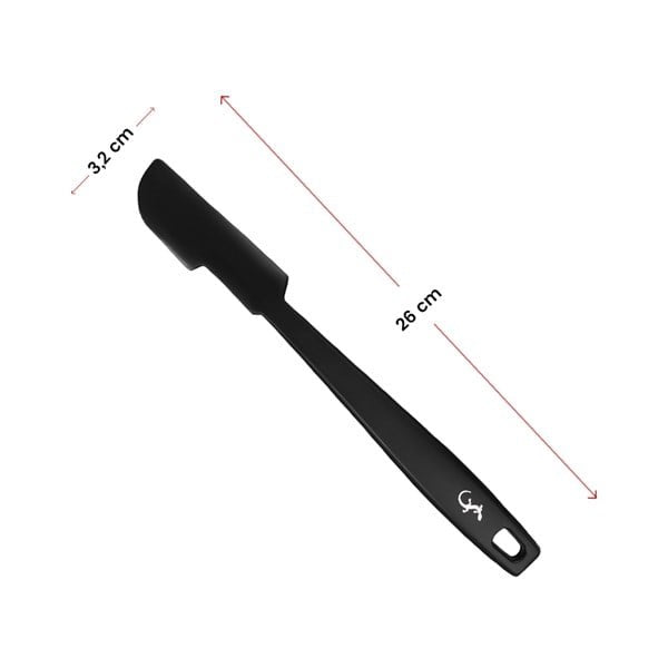 Lurch - Platin Silikon Mini Hamur Kazıyıcı 26 cm Siyah - Yanmaz, Yapışmaz, Bükülmez, Çizmez, Tat ve Koku Bırakmaz - 240605