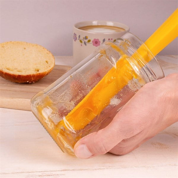 Lurch - Platin Silikon Mini Hamur Kazıyıcı 26 cm Sarı - Yanmaz, Yapışmaz, Bükülmez, Çizmez, Tat ve Koku Bırakmaz - 240045