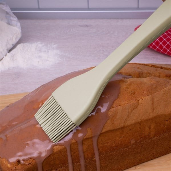 Lurch - Platin Silikon Pasta Fırçası  25,5 cm Açık Gri -  Yanmaz, Yapışmaz, Bükülmez, Çizmez, Tat ve Koku Bırakmaz - 240011