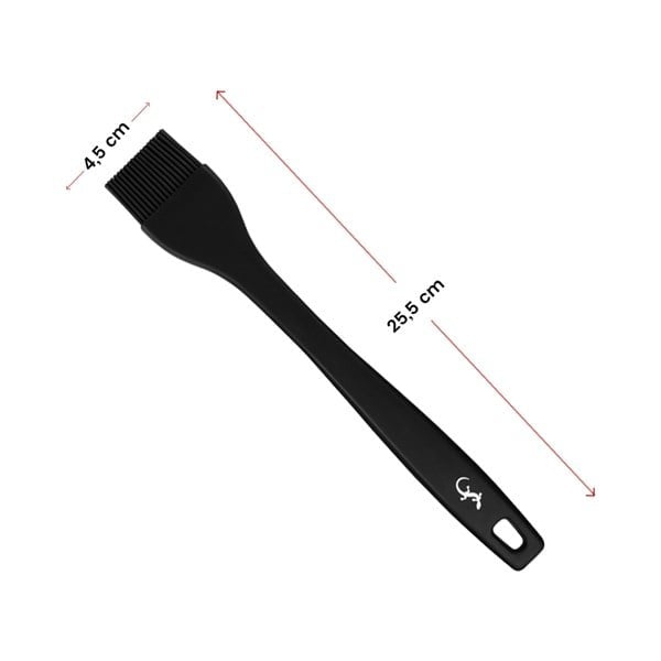 Lurch - Platin Silikon Pasta Fırçası 25,5 cm Siyah - Yanmaz, Yapışmaz, Bükülmez, Çizmez, Tat ve Koku Bırakmaz - 240611